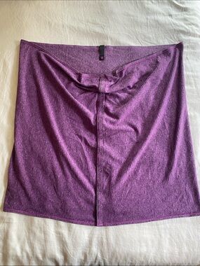 Purple Button-Front Women's Skirt
